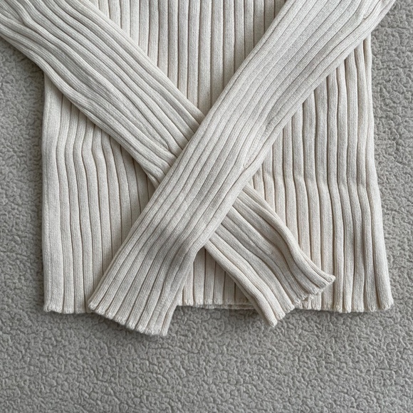 Zara Ribbed Mock Neck Knit Top - Picture 2 of 6